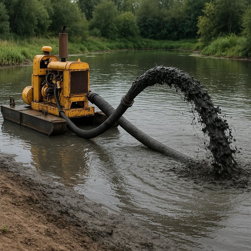 Очистка прудов и водоемов от ила в Реутове